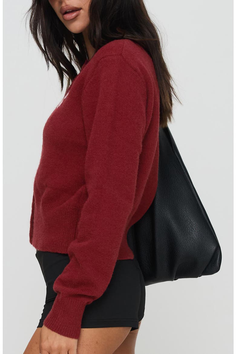 With a Bow Cardigan, Alternate, color, RED