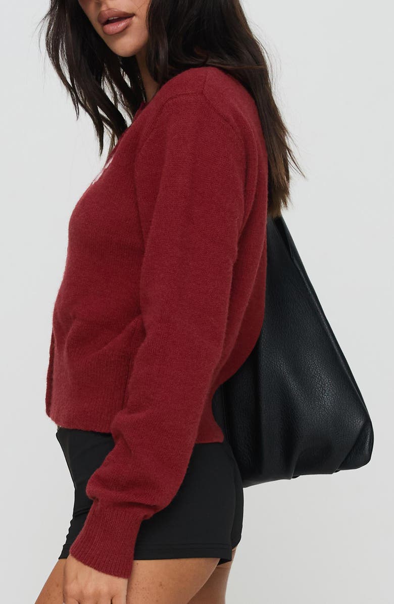 Princess Polly With a Bow Cardigan, Alternate, color, Red