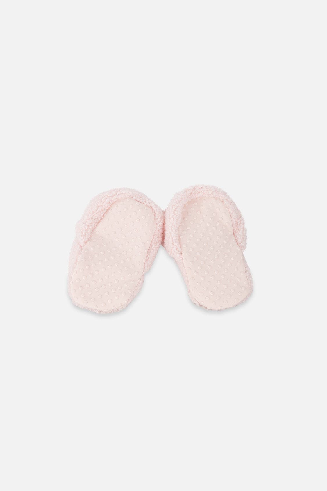 Fleece Elastic Cuff Cotton Lined Slippers, Alternate, color, Pink