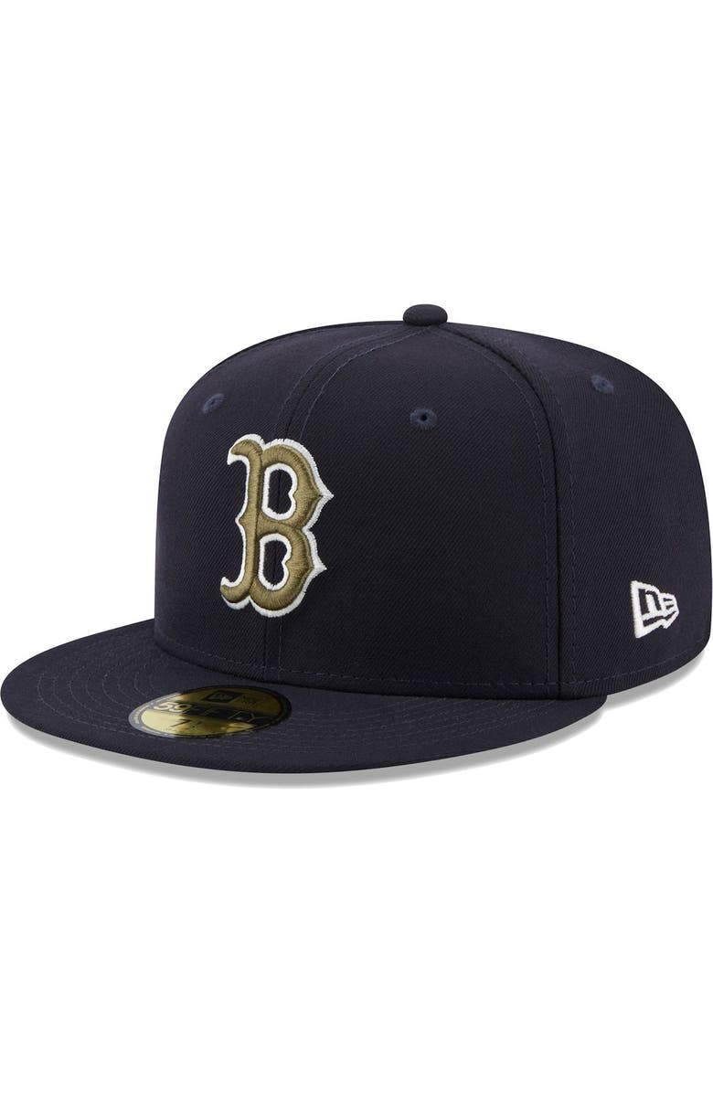 New Era Men's New Era Navy Boston Red Sox 100 Years Spring Training Botanical 59FIFTY Fitted Hat, Alternate, color, 