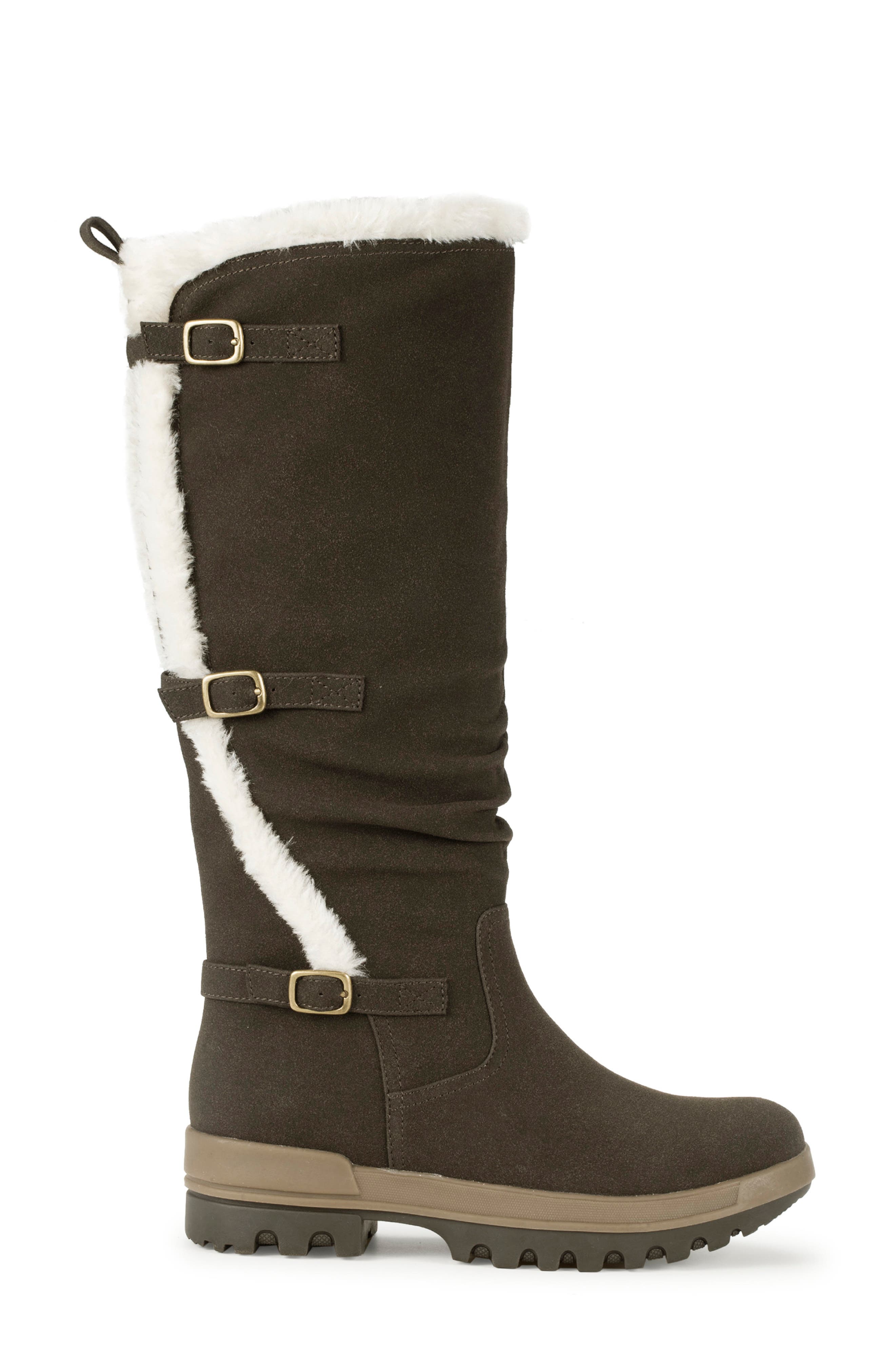BARETRAPS Navia Faux Fur Lined Tall Boot, Alternate, color, Dark Brown