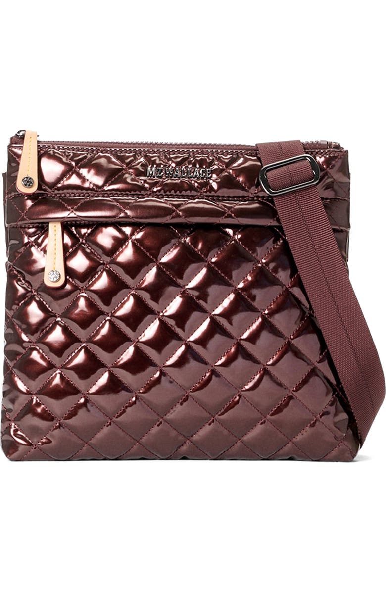 MZ Wallace Metro Flat Quilted Nylon Crossbody Bag, Main, color,