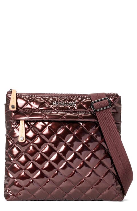 Metro Flat Quilted Nylon Crossbody Bag