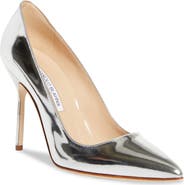 Manolo Blahnik BB Metallic Pointed Toe Pump