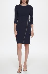 Calvin Klein Zip Trim Sheath Dress
