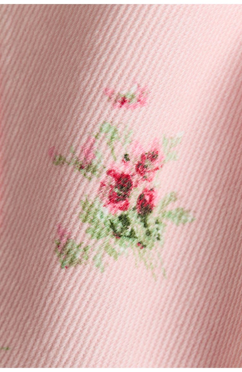 H&M Twill Paper Bag Shorts, Alternate, color, Light Pink/Floral