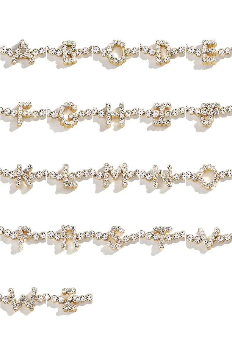 BaubleBar Initial Slider Bracelet, Alternate, color, Clear A