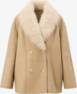 Mine Bilgi Adagio Double-Breasted Merino Curly Shearling Jacket