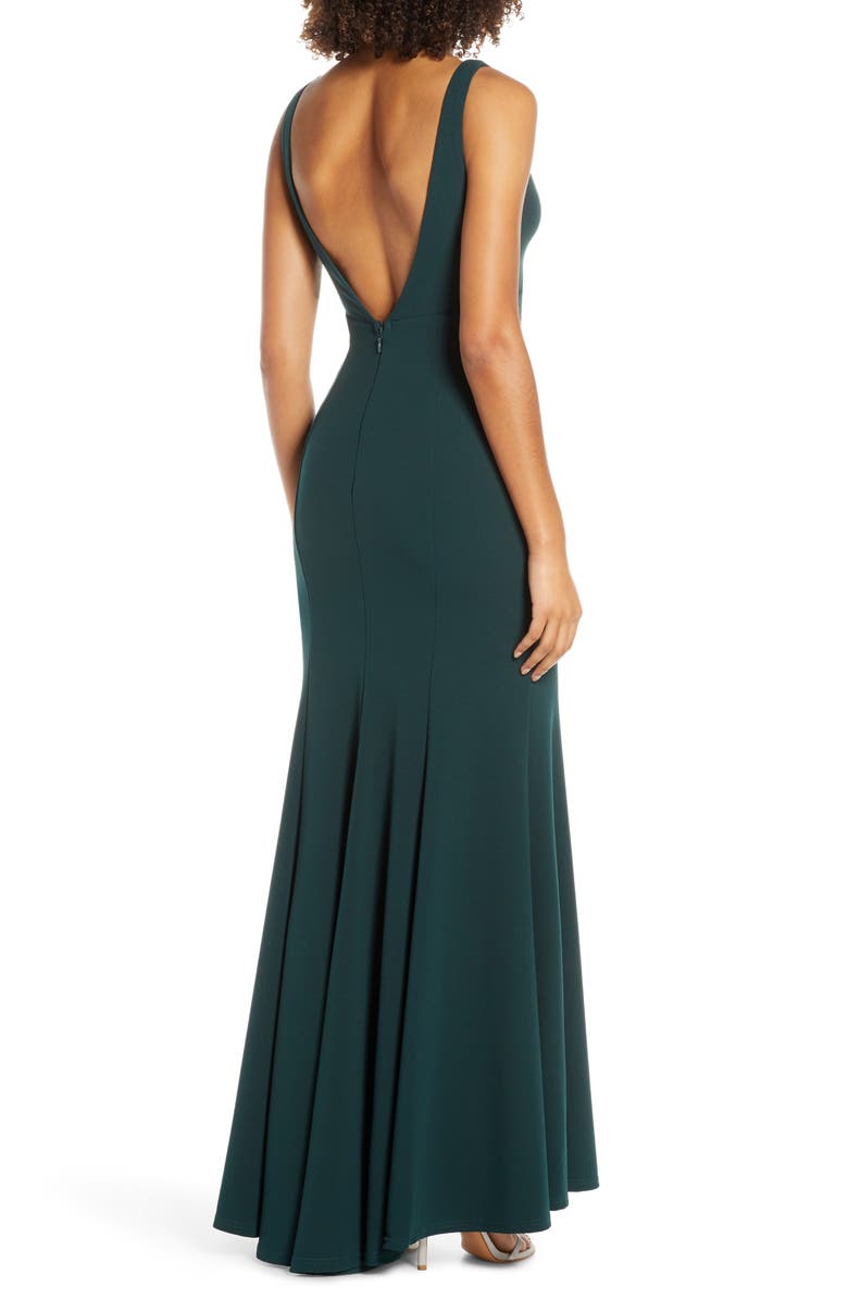 Lulus Aperitif Crepe Mermaid Gown, Alternate, color,
