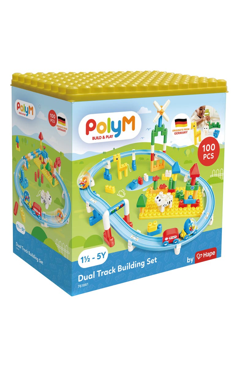 Hape Dual Track Building Set, Alternate, color, 