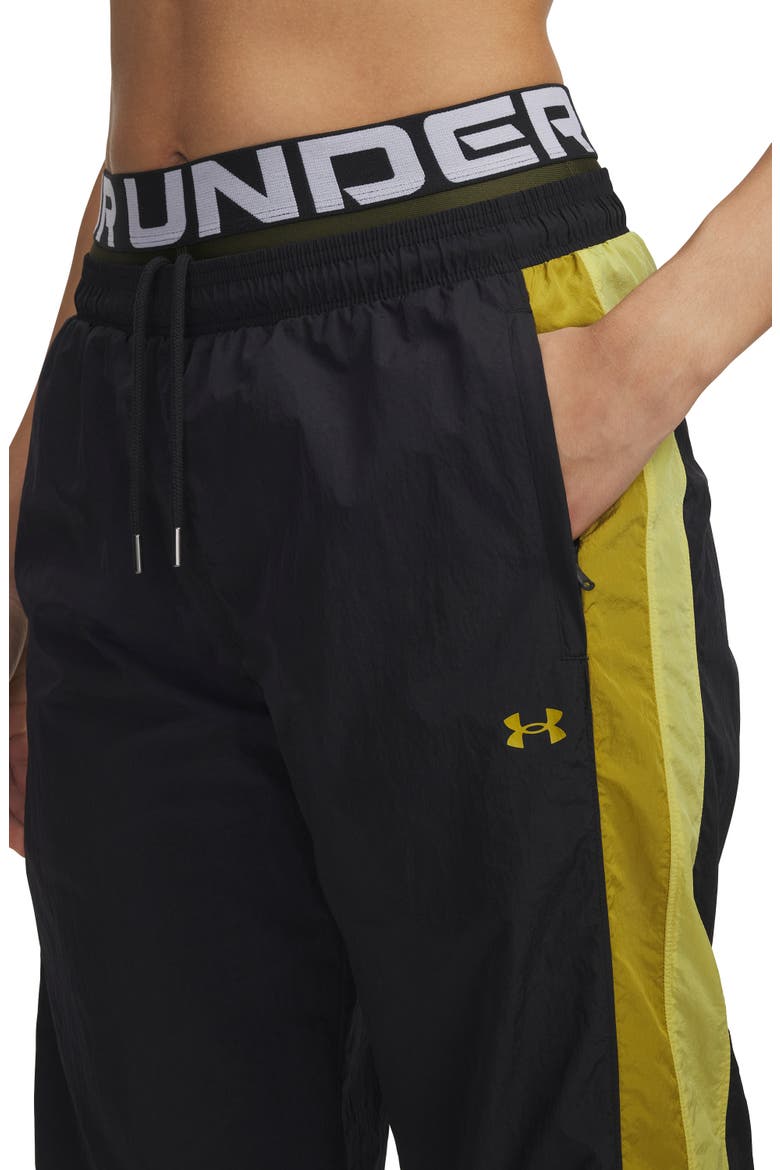 Icon Water Repellent Crinkle Pants, Alternate, color, BLACK / YELLOW / GREEN