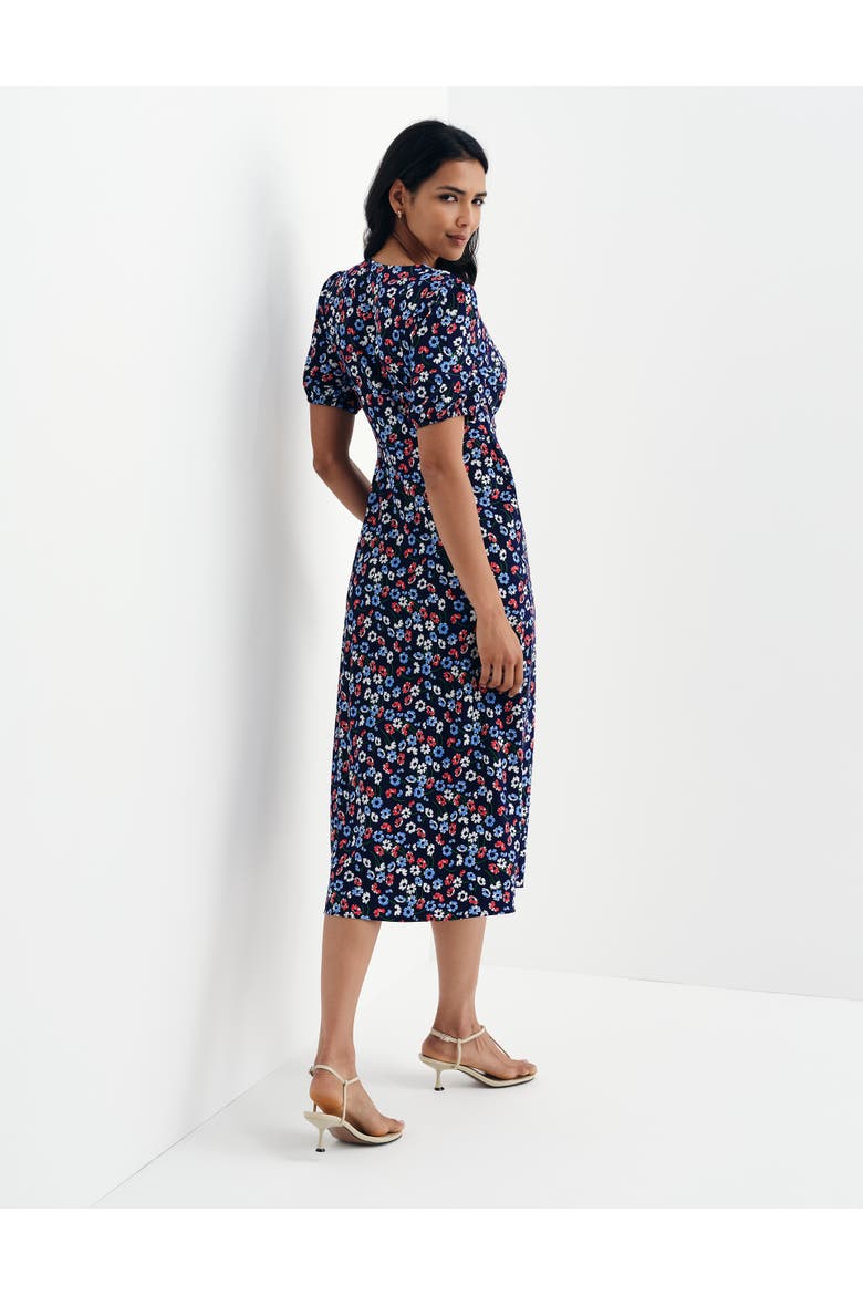 Petite Robyn Button Through Midi Dress, Alternate, color, Navy Daisy