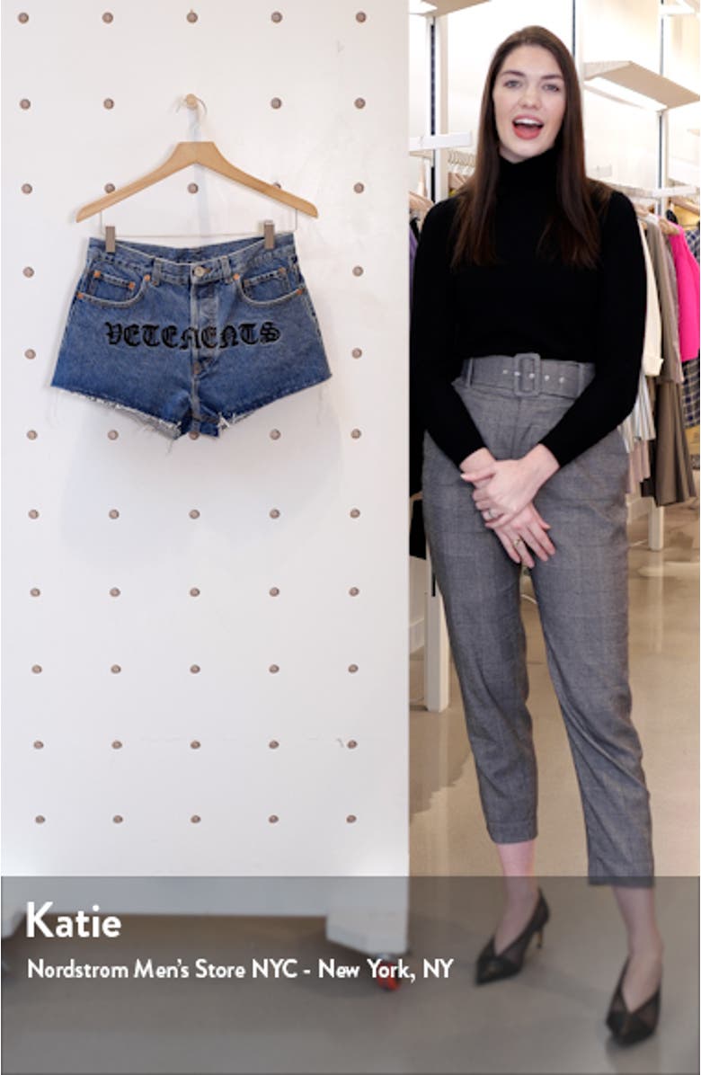 Gothic Logo Denim Shorts, sales video thumbnail