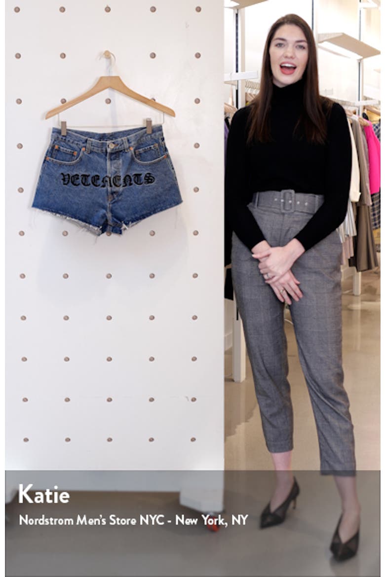 Gothic Logo Denim Shorts video
