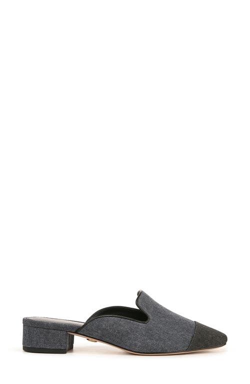 Veronica Beard Cecile Cap Toe Mule In Indigo Blue/black