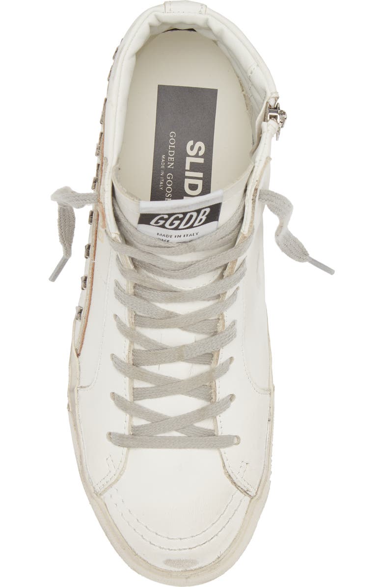 Golden Goose Slide High Top Sneaker, Alternate, color, White