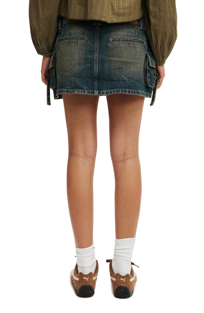 Cotton On Women's Cargo Denim Mini Skirt, Alternate, color, 