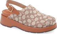 COACH Sculpted C Signature Jacquard Slingback Platform Clog