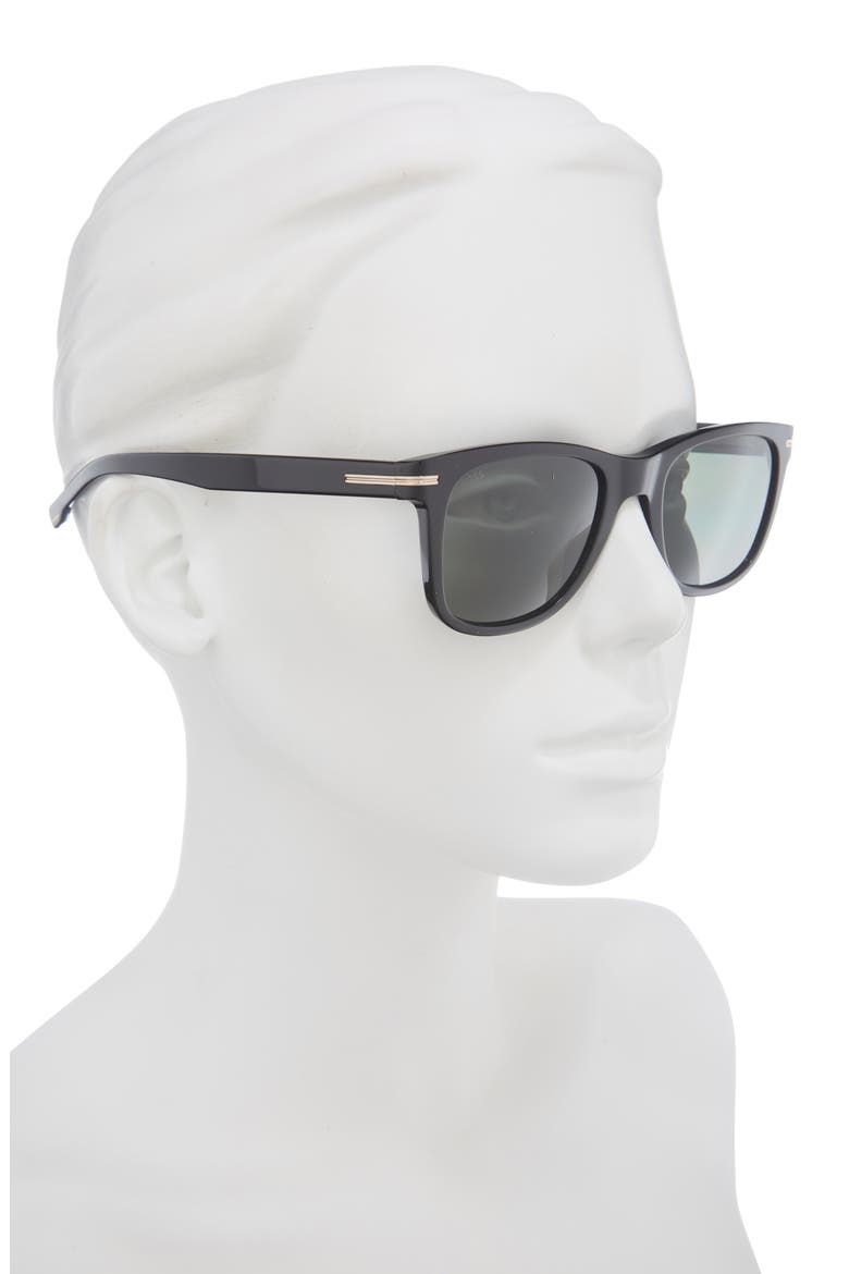 52mm Square Sunglasses, Alternate, color, BLACK