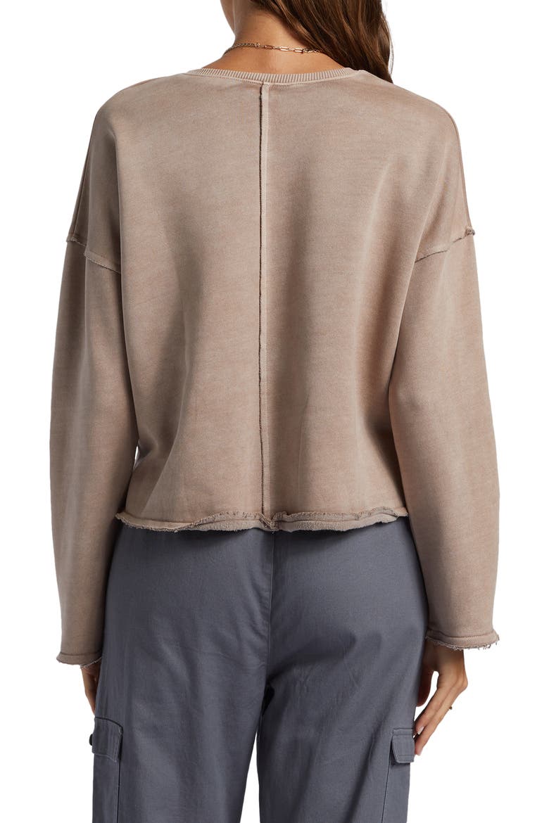 Doheny Crop Sweatshirt, Alternate, color, ROOT BEER