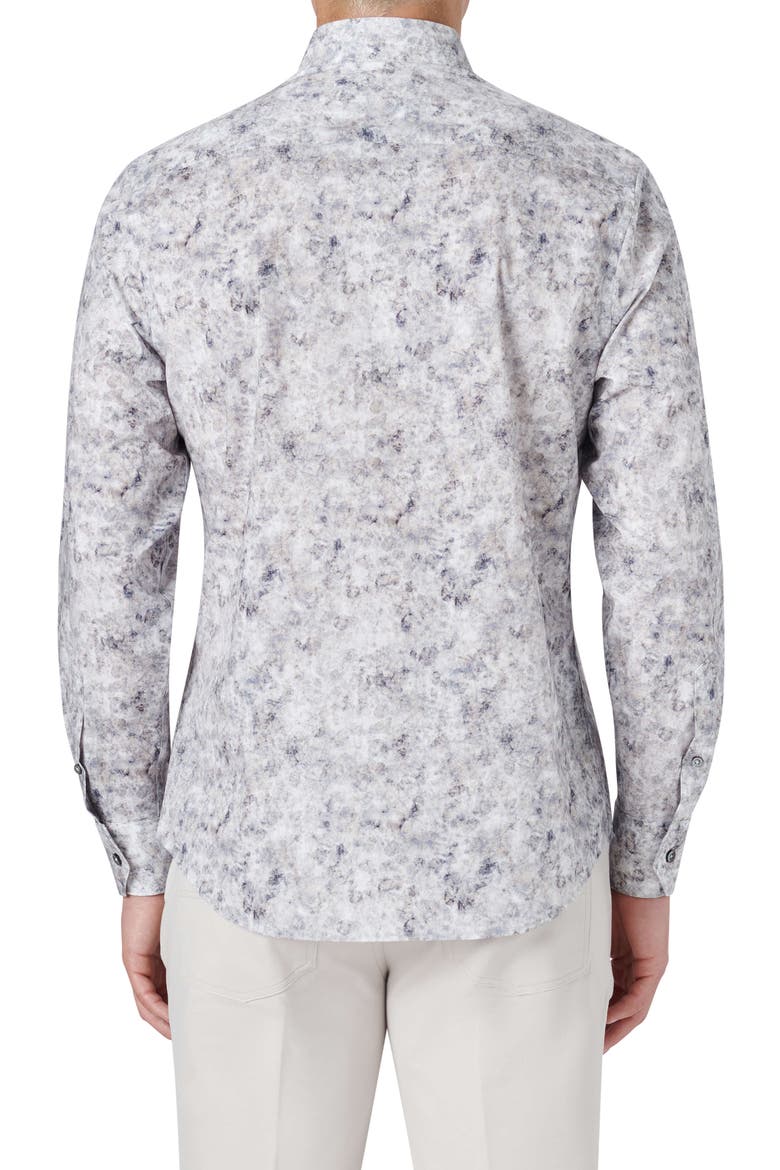 Shaped Fit Button-Up Shirt, Alternate, color, STONE