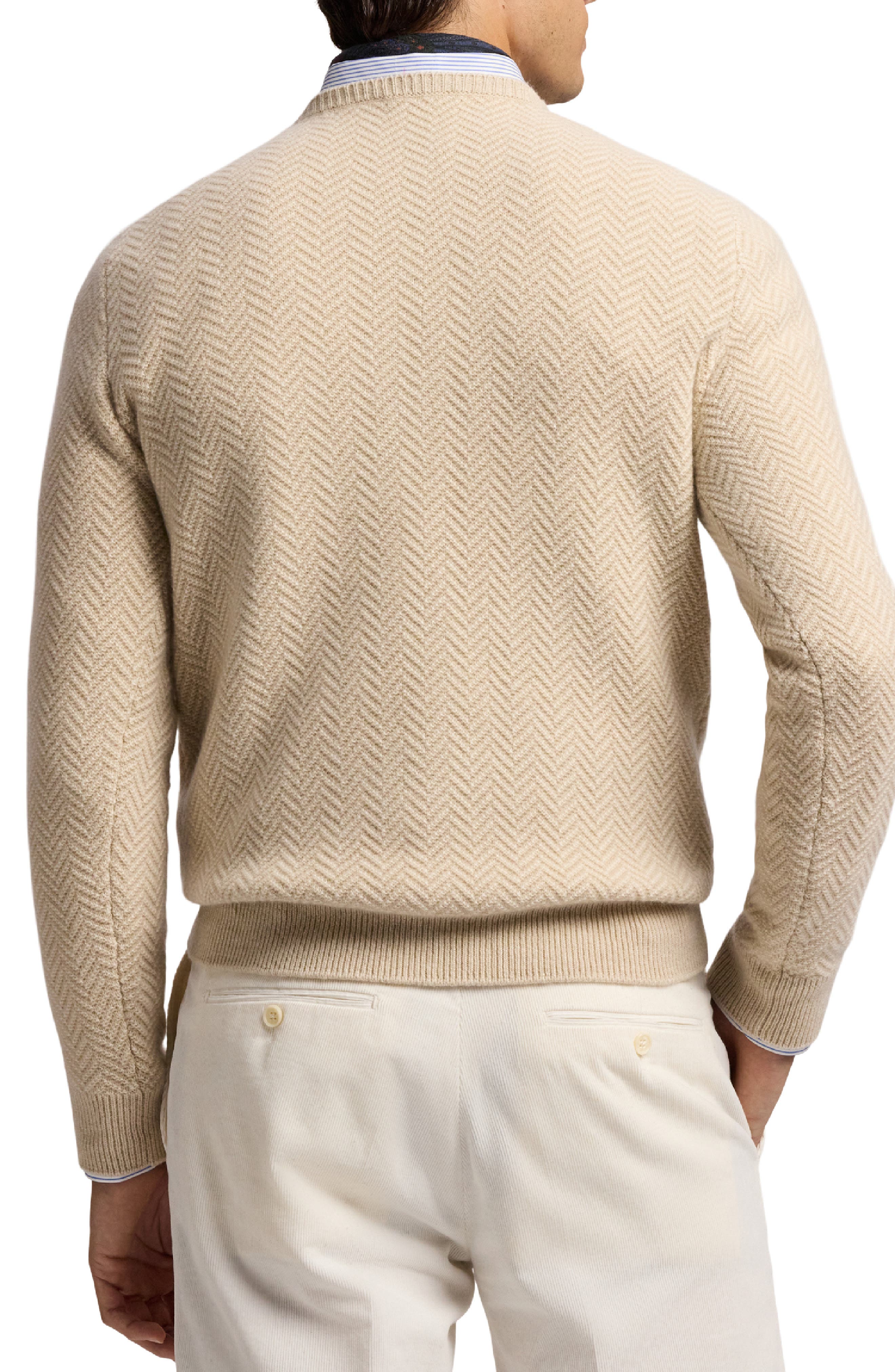 Ralph Lauren Purple Label Herringbone Knit Cashmere Sweater (Men ...