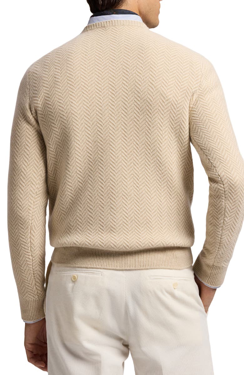 Ralph Lauren Purple Label Herringbone Knit Cashmere Sweater, Alternate, color,
