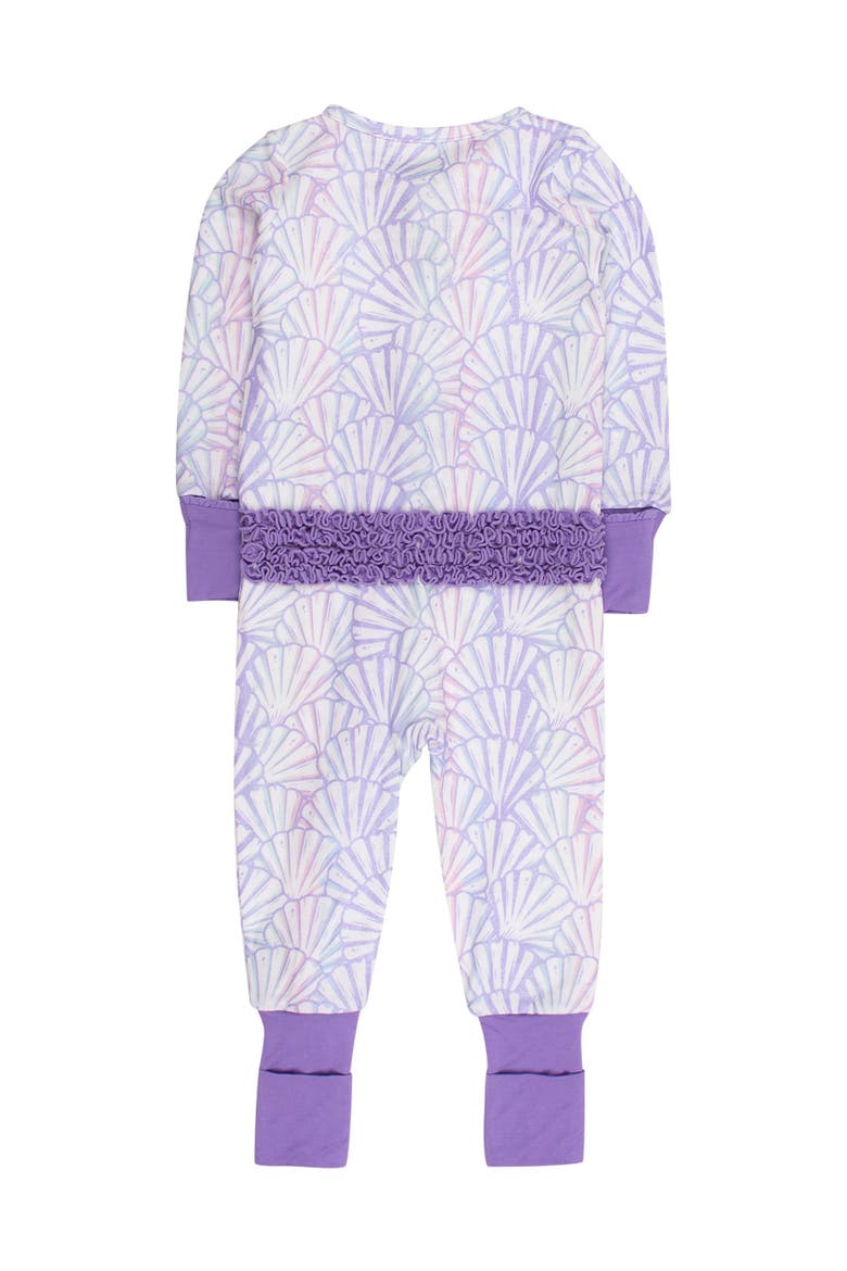 Baby Girls SoftSnooze Convertible Ruffle One Piece Pajama, Alternate, color, Magical Mermaid