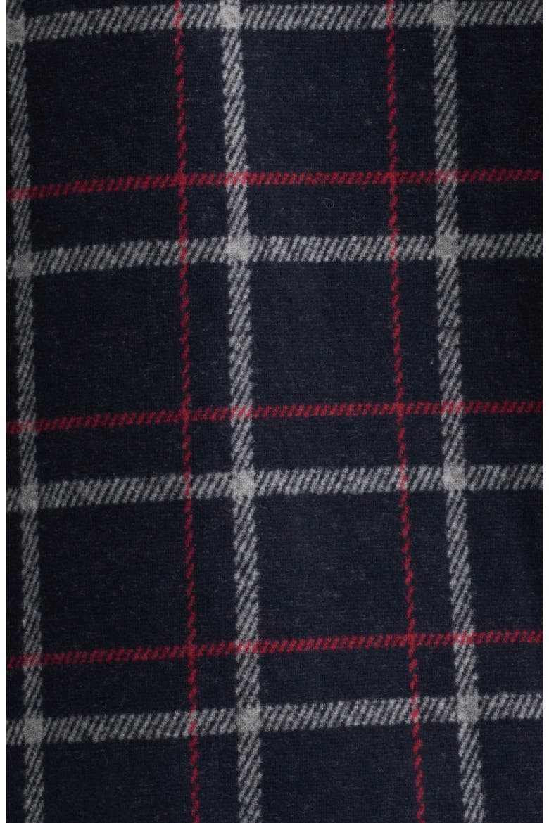 Continental Plaid Flannel Button-Up Shirt, Alternate, color, BLACK COMBO
