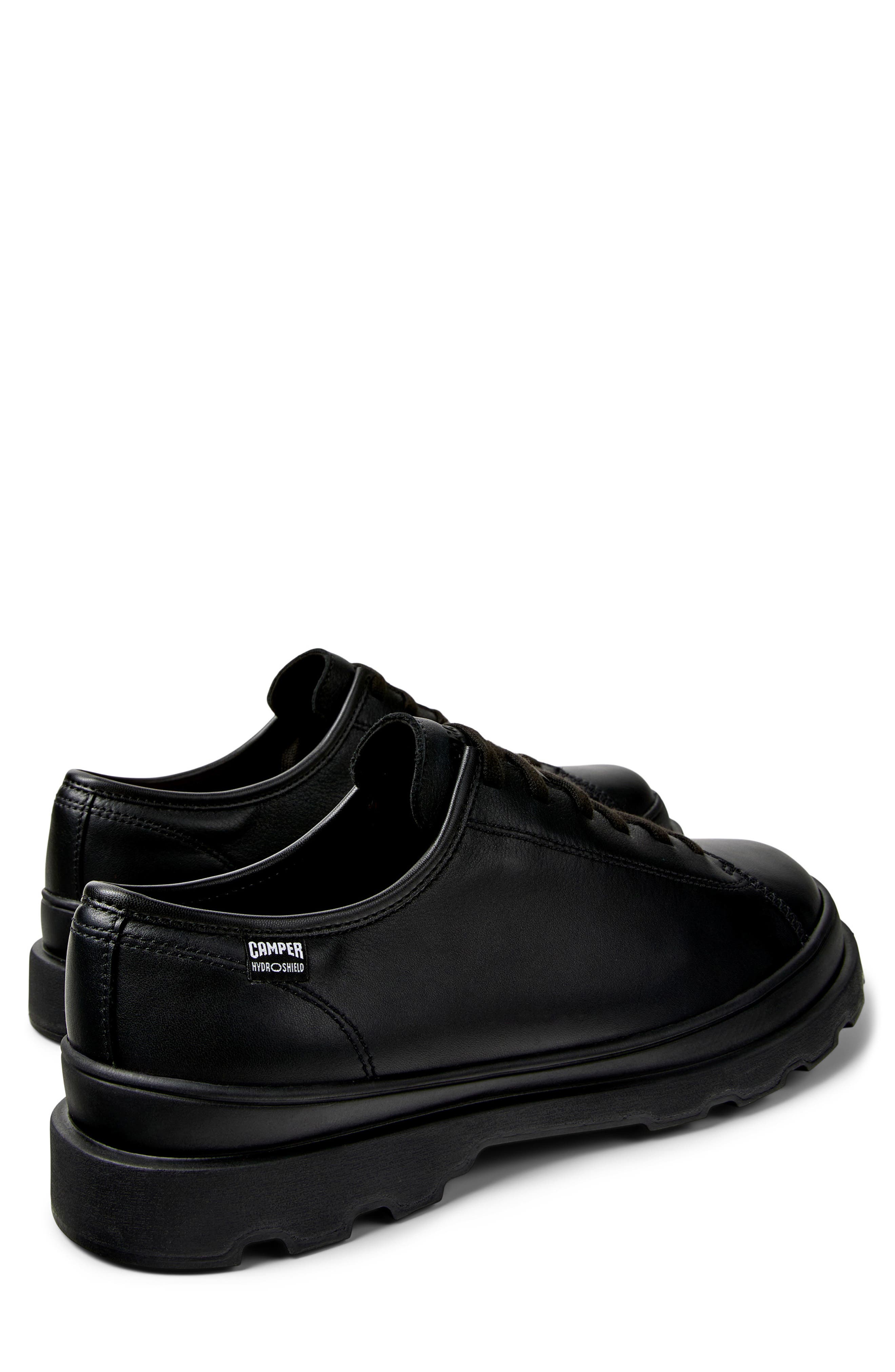 Brutus Waterproof Leather Plain Toe Derby, Alternate, color, BLACK