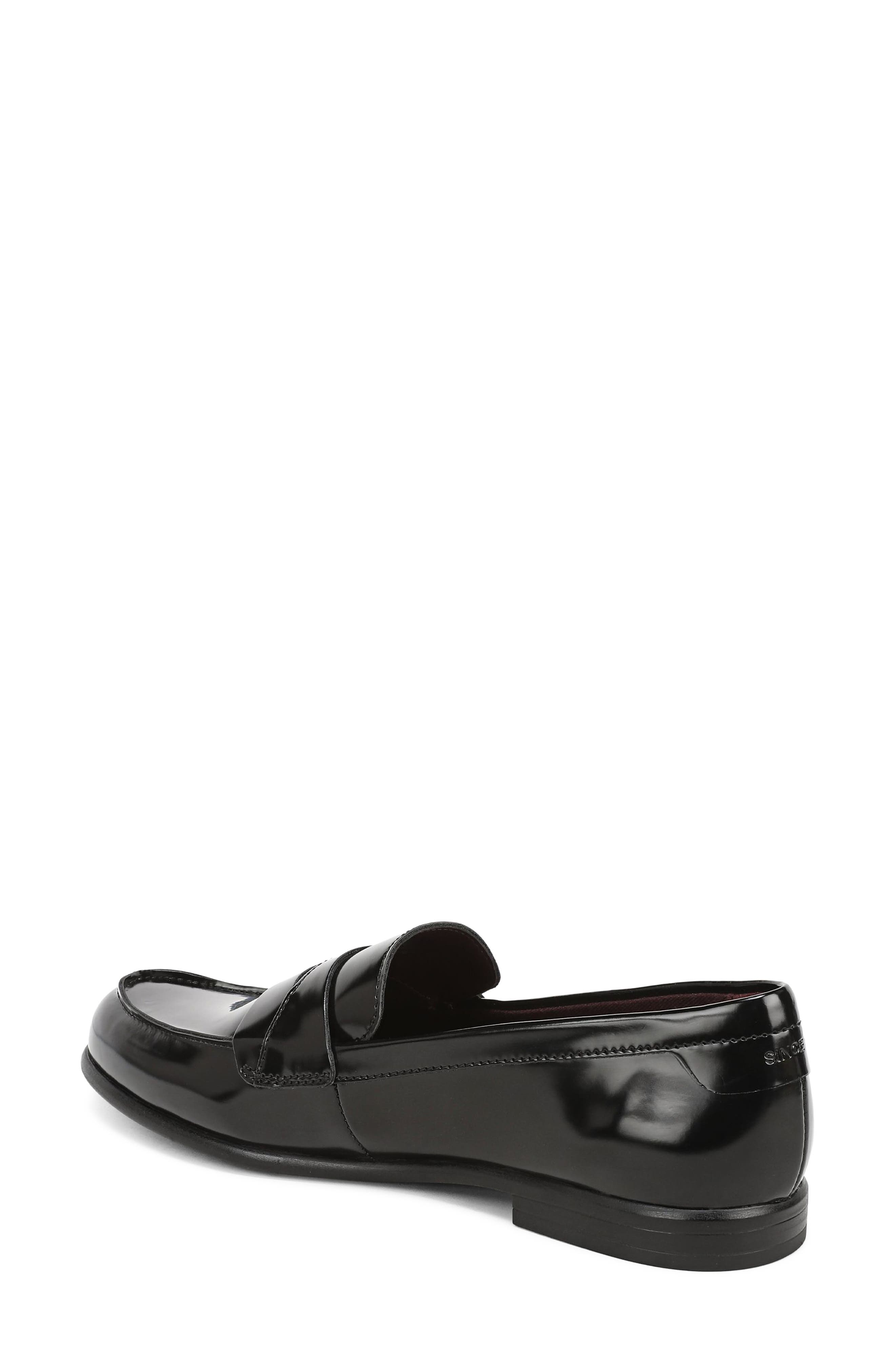 Maven Faux Leather Loafer, Alternate, color, BLACK