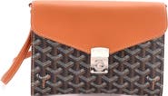 Pre-Owned Goyard Chypre Wallet on Strap Coated Canvas with Leather