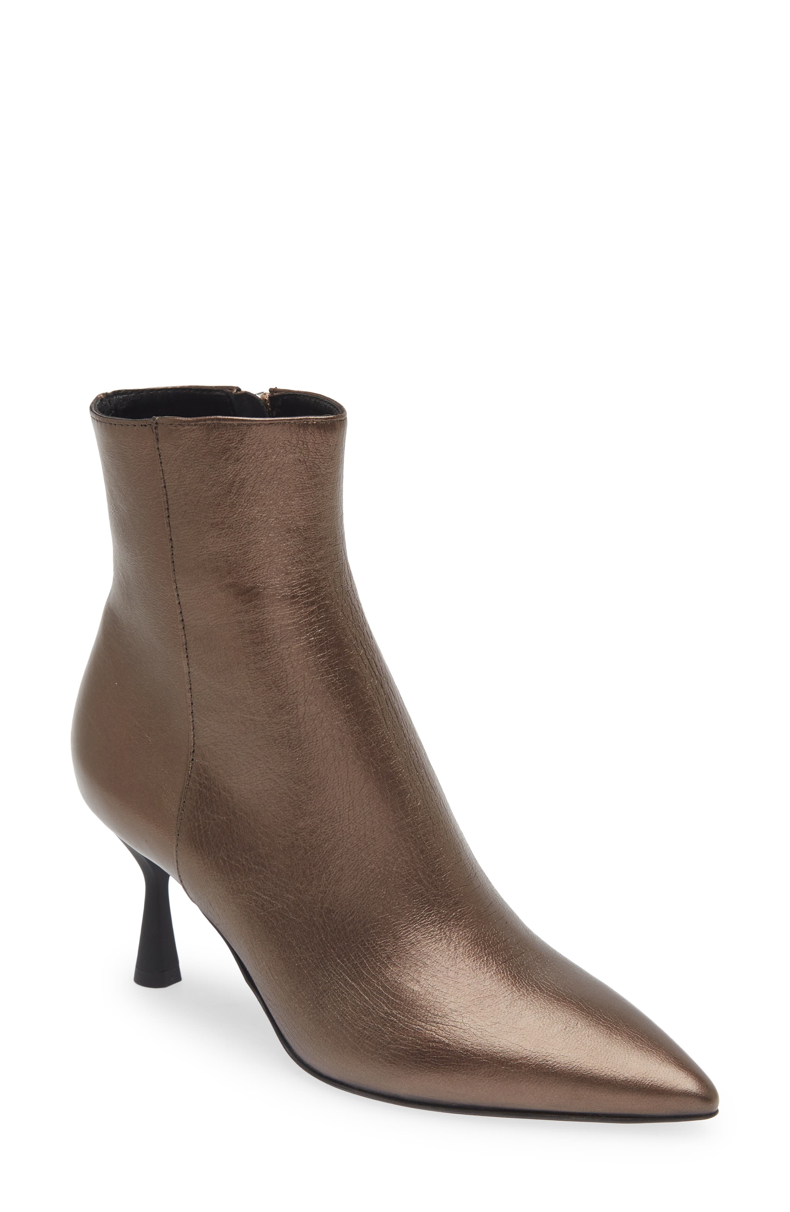 AGL Ide Metallic Leather Bootie, Main, color, 