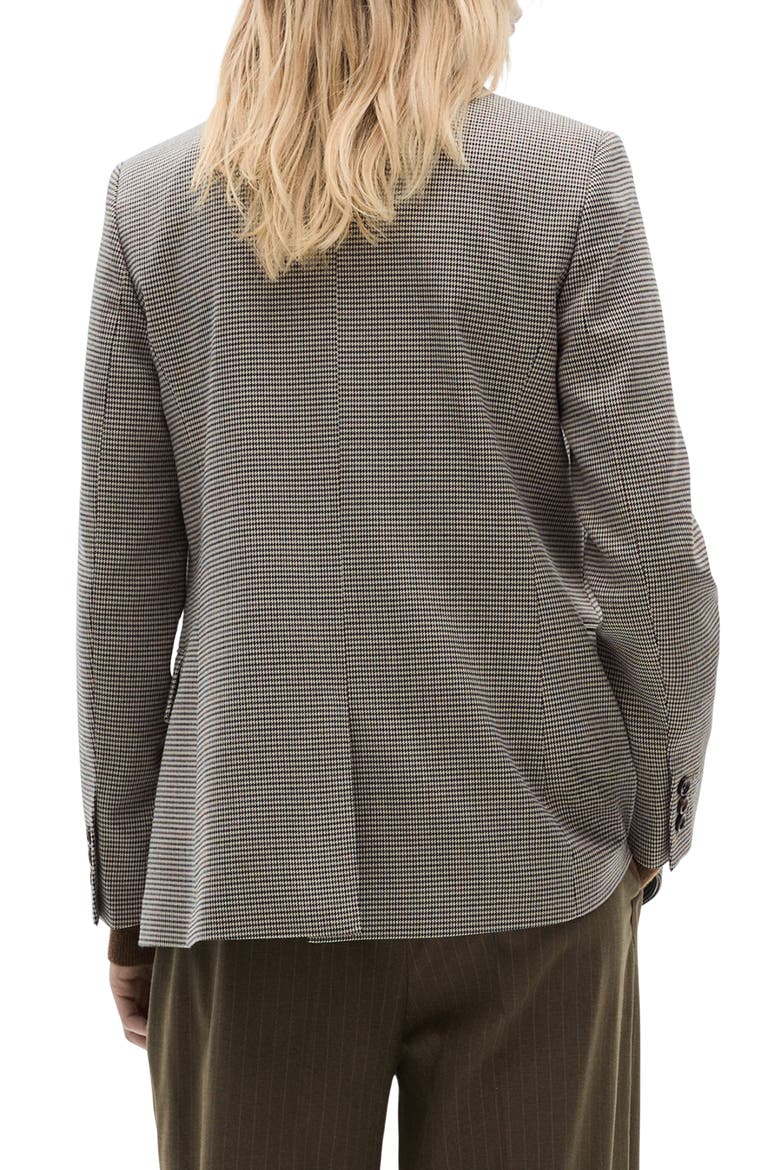 Houndstooth Check Blazer, Alternate, color, BROWN
