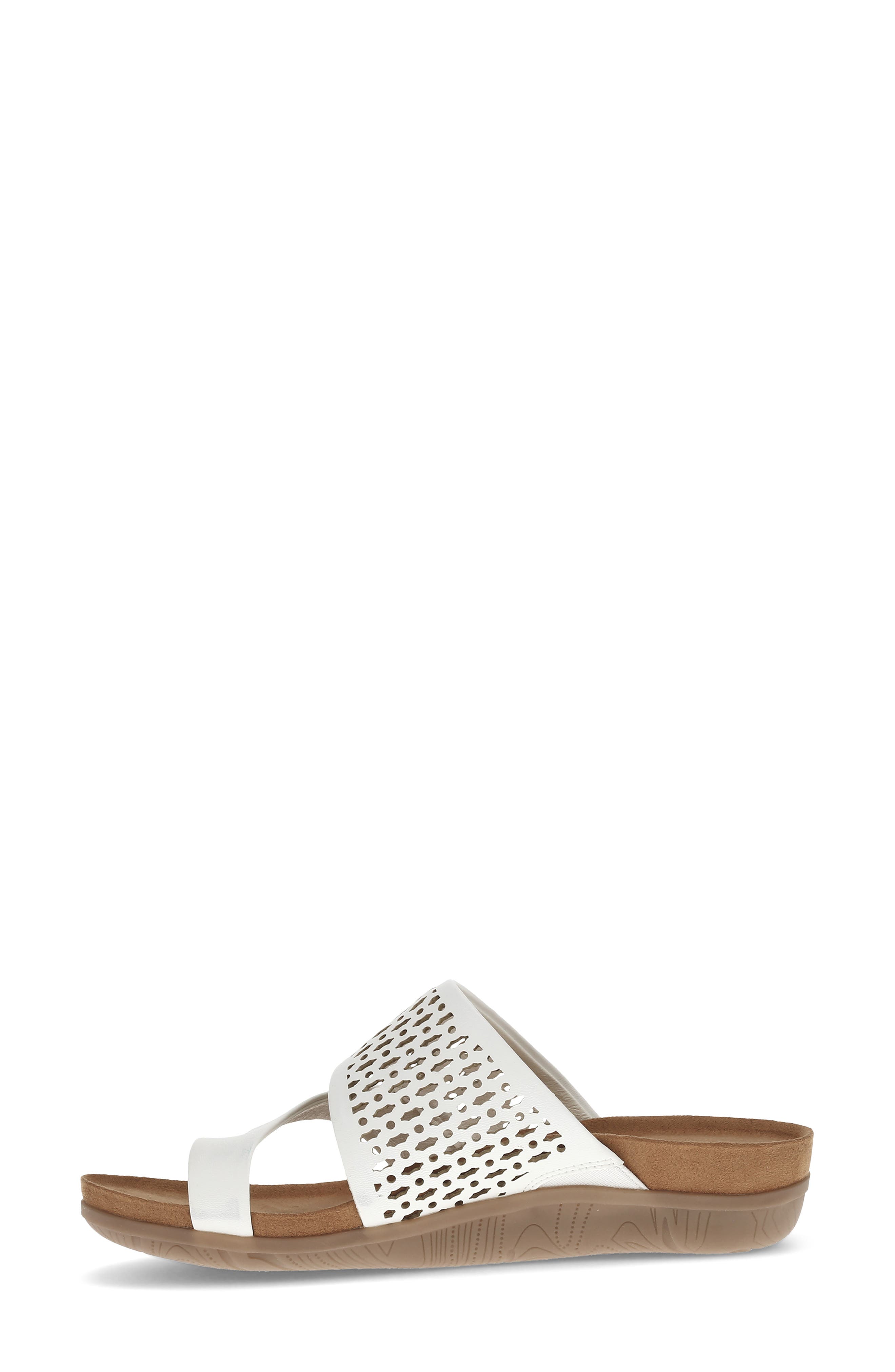 Juny Slide Sandal, Alternate, color, WHITE/ TAN