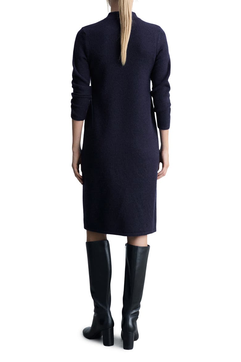 Mock Neck Long Sleeve Sweater Dress, Alternate, color, DARK NAVY