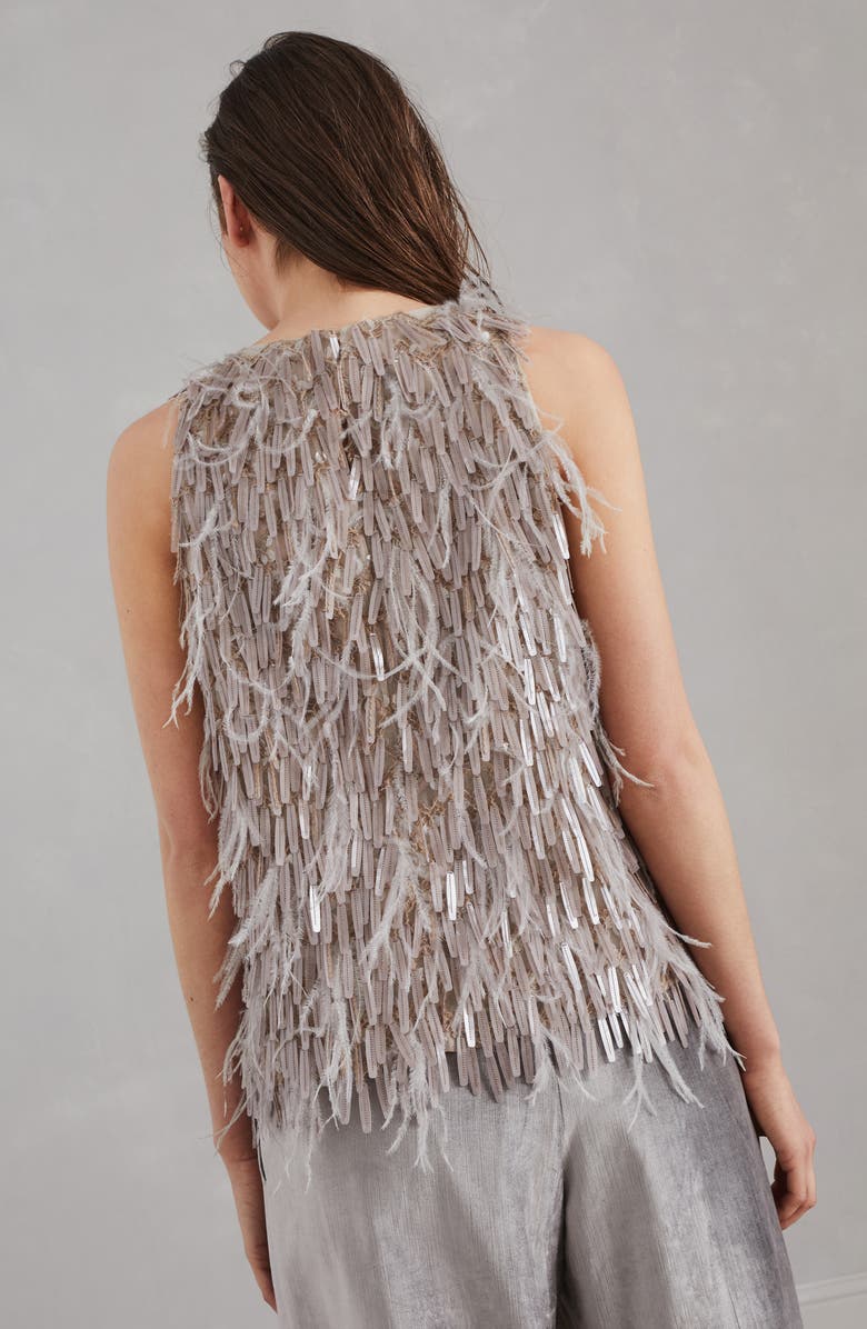 Brunello Cucinelli Dazzling Embroidery top, Alternate, color, 