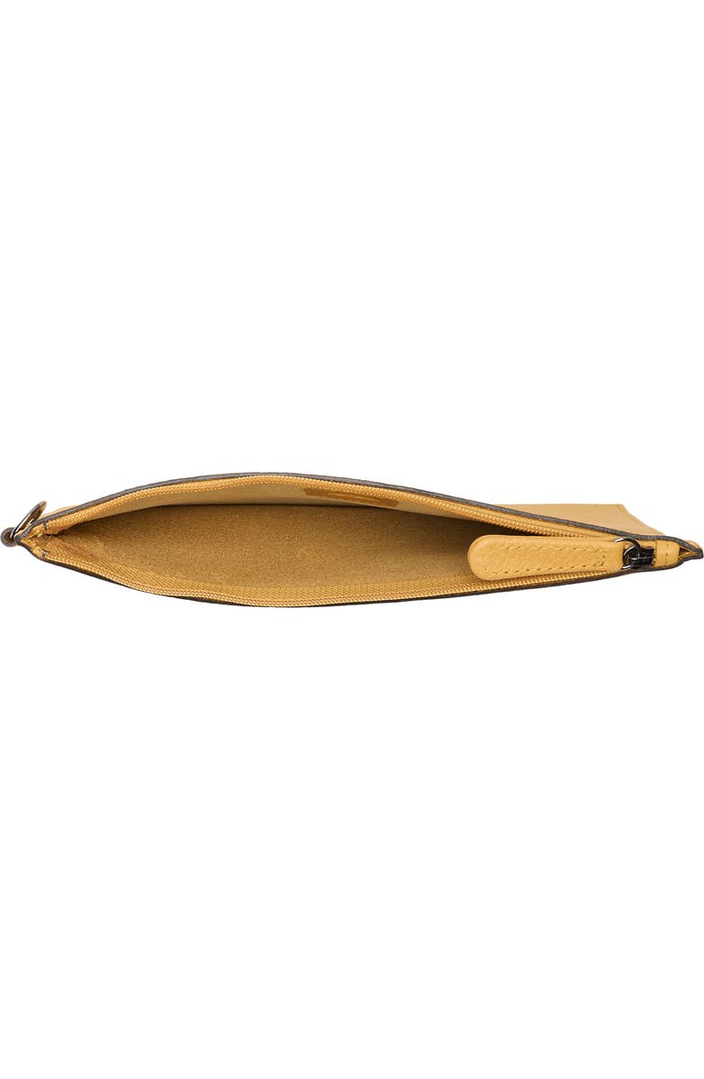 Longchamp Leather ZIp Pouch, Alternate, color, Honey