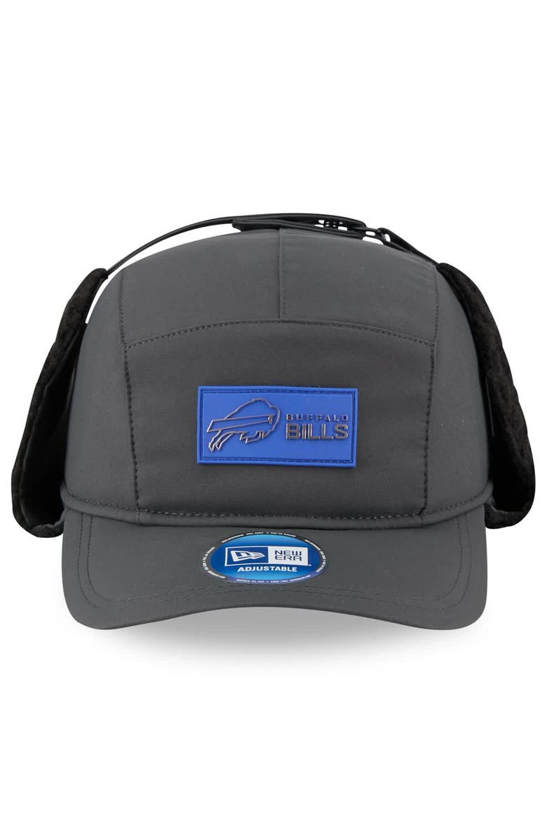 New Era Men's New Era Charcoal Buffalo Bills 2025 Sideline Cold Weather Runner Dog Ear Adjustable Hat, Alternate, color, Charcoal