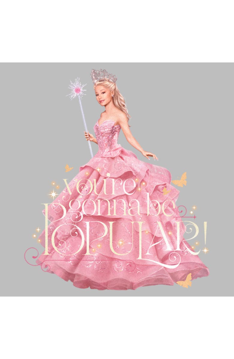 Wicked Women's Wicked Glinda You're Gonna Be Popular Graphic T-Shirt, Alternate, color, Athletic Heather