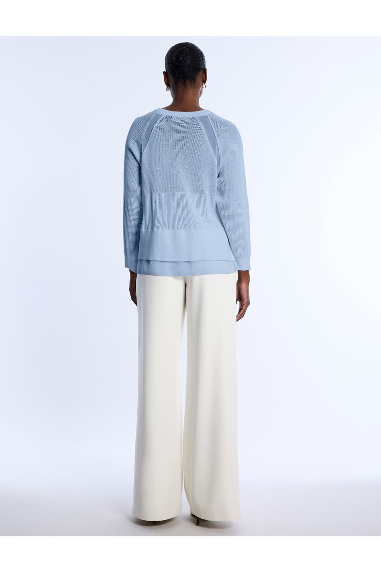 Pointelle Knit Sweater, Alternate, color, Cloud
