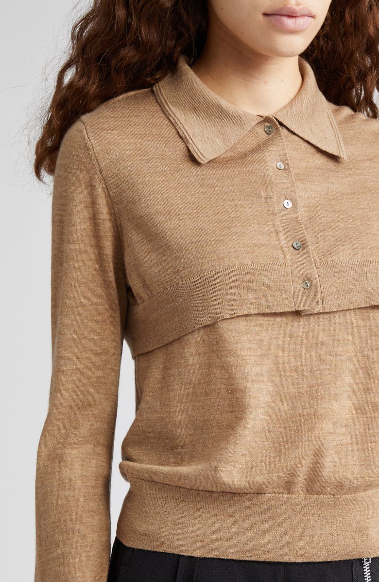 Sandy Liang Seek Layered Merino Wool Sweater, Alternate, color,