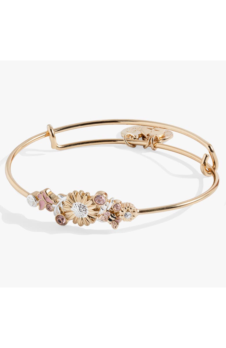 Alex and Ani Floral In-Line EWB, Main, color, Gold