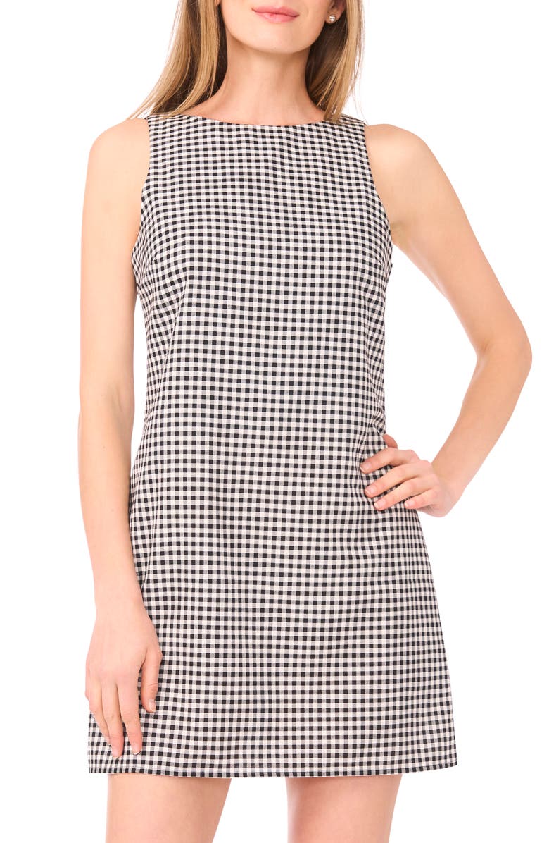 1.STATE Open Back Sleeveless Shift Dress, Alternate, color, Rich Black