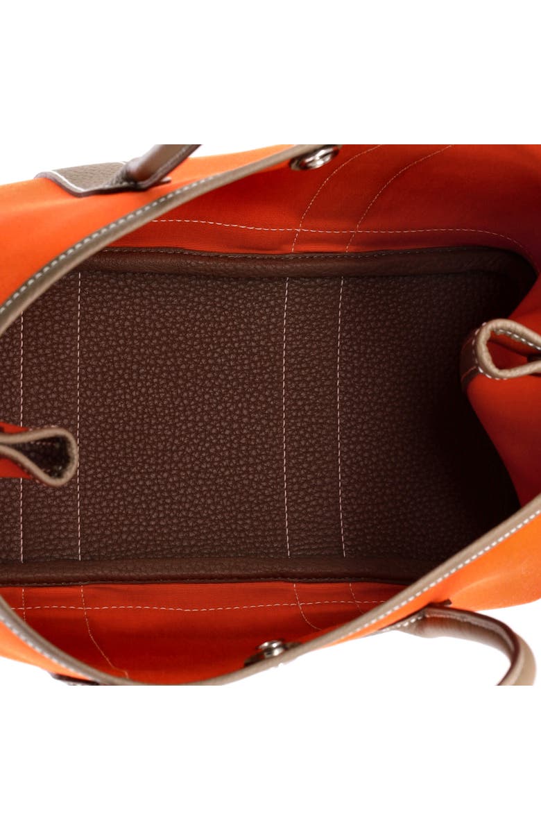 Pre-Owned Hermes Garden Party Tote Toile and Leather 30, Alternate, color, Orange Minium