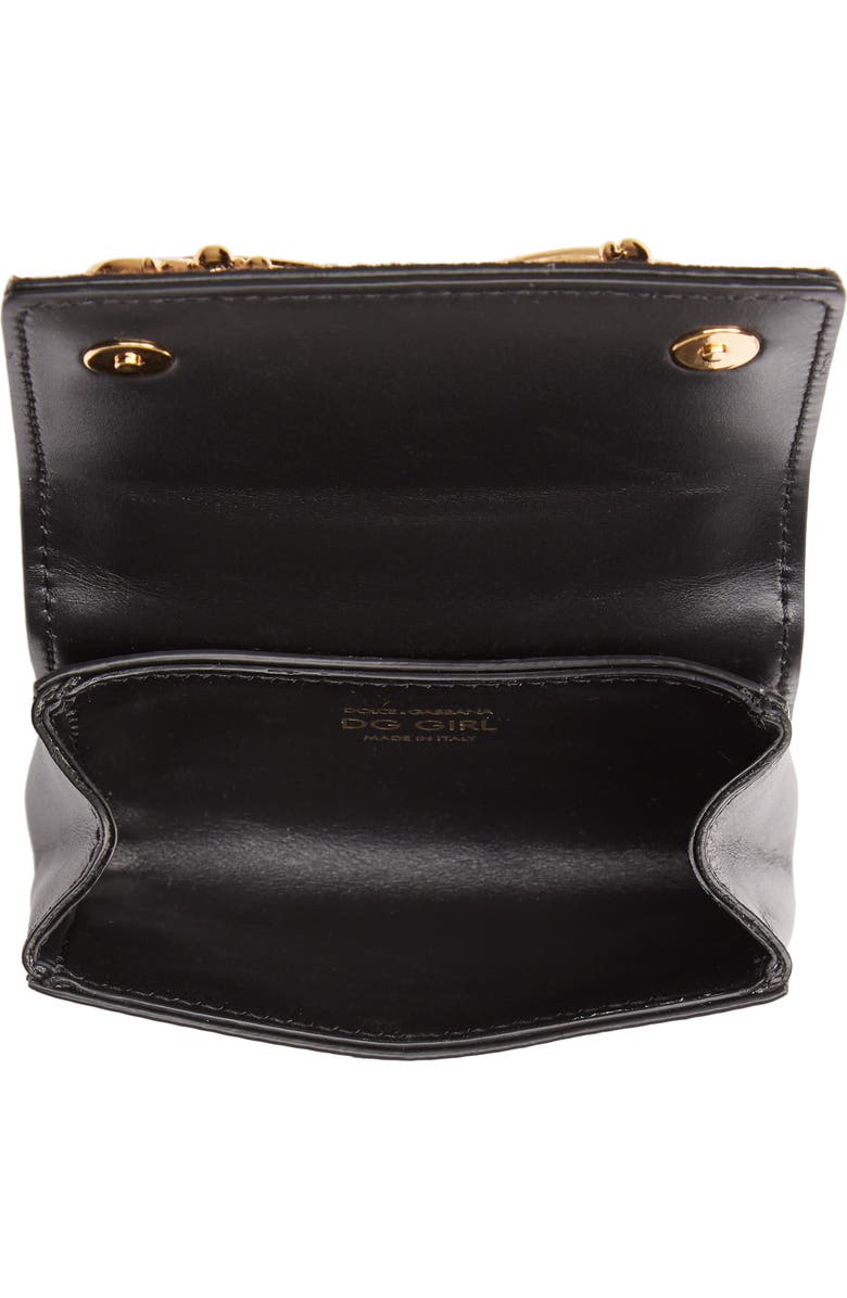 Dolce&Gabbana Micro Leopard Genuine Calf Hair & Leather Crossbody Pouch, Alternate, color,