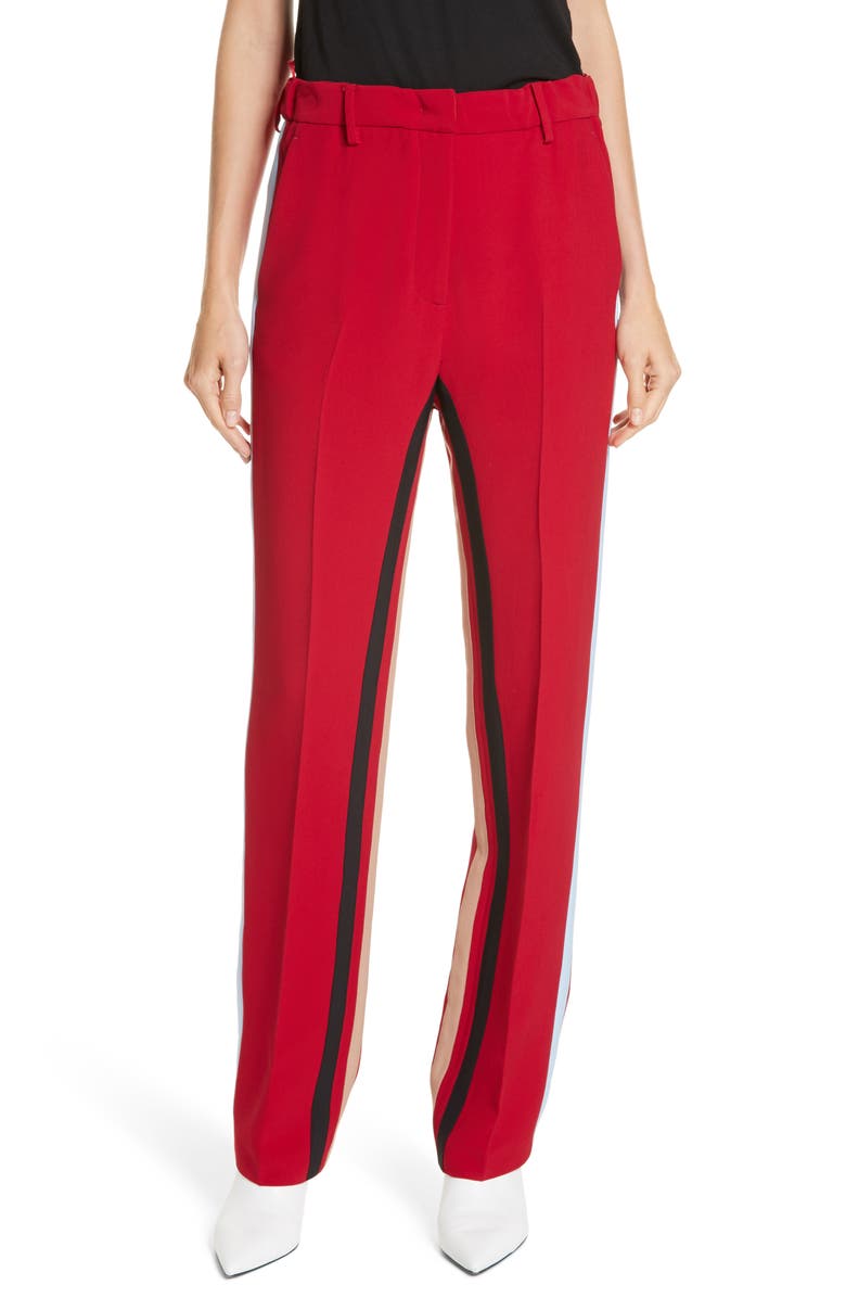 N°21 Nº21 Side Stripe Straight Leg Pants, Main, color, 