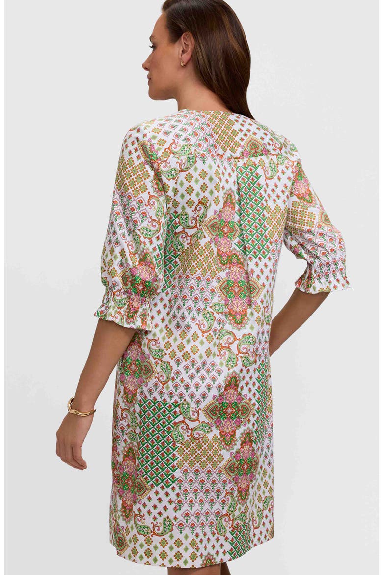 Alicia Patchwork Shift Dress, Alternate, color, GREEN MULTI
