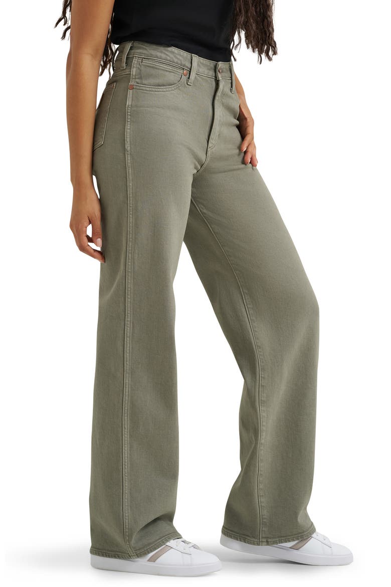 High Waist Loose Straight Leg Jeans, Alternate, color, SHADOW
