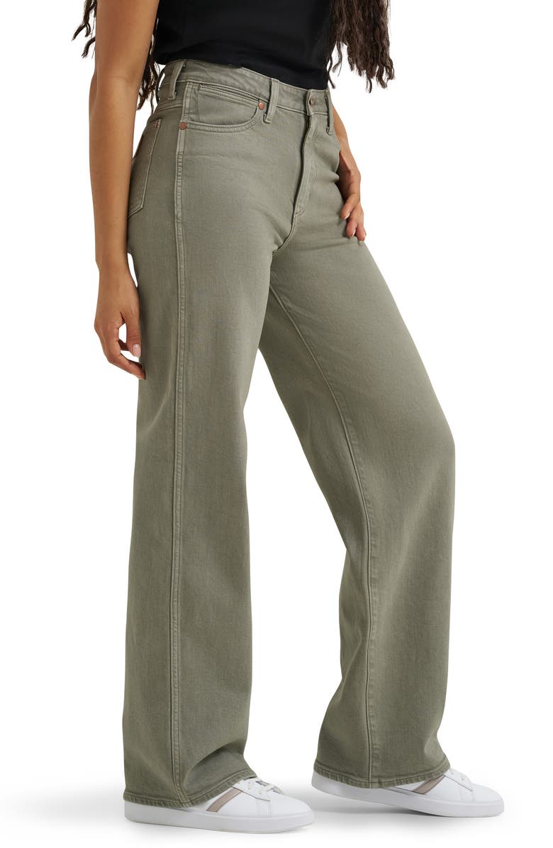 Wrangler High Waist Loose Straight Leg Jeans, Alternate, color, Shadow